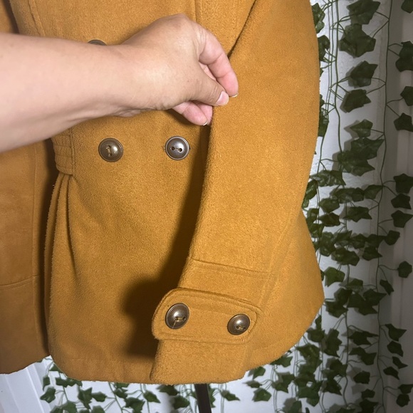 Pink Envelope Brown Peacoat High Collar Wool-Blend - Picture 2 of 4